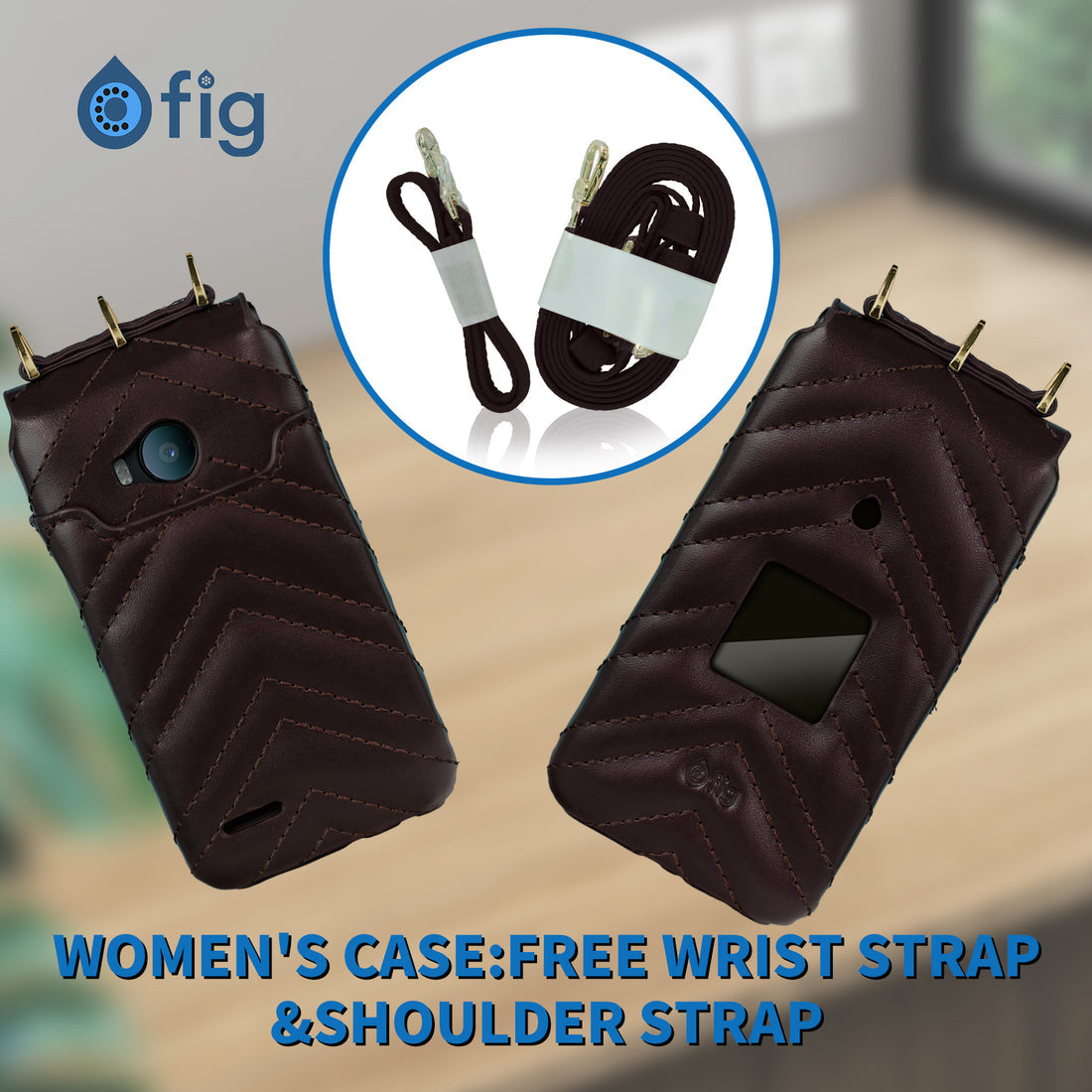 Fig Mini Genuine Leather Crossbody Case (with strap)